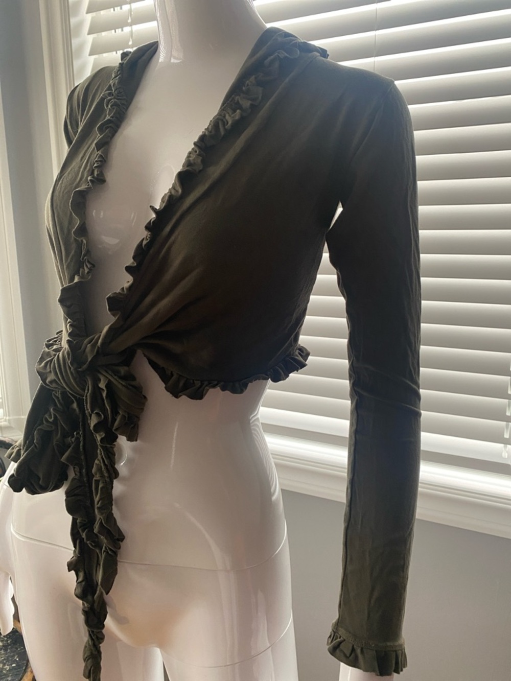 Saticreations lettuce edge wrap cardigan